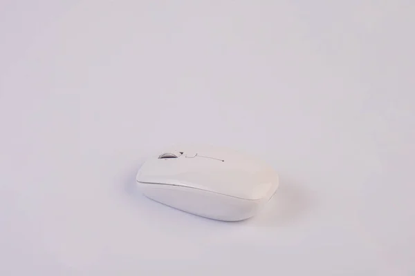 Mouse Computador Sem Fio Fundo Branco — Fotografia de Stock