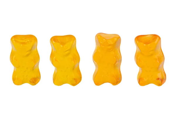 Jelly Bears Candy Isolated White Background Jelly Bean — Stockfoto