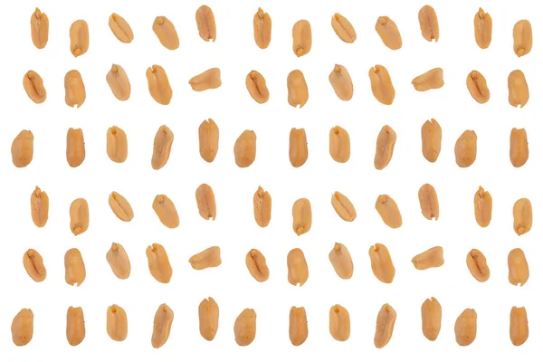 Amendoins Torrados Salgados Isolados Sobre Fundo Branco — Fotografia de Stock
