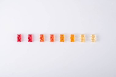jelly bears candy isolated on a white background. Jelly Bean.