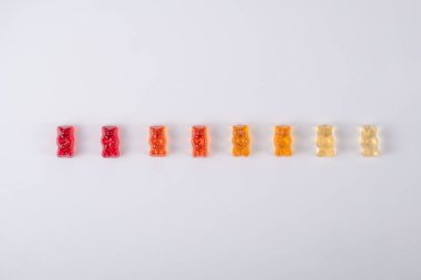 jelly bears candy isolated on a white background. Jelly Bean.