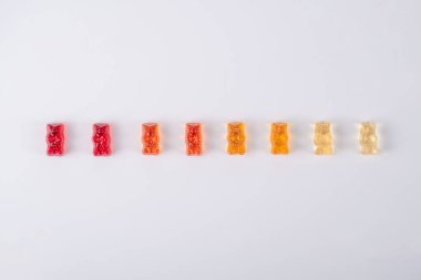 jelly bears candy isolated on a white background. Jelly Bean.