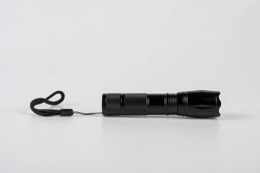 Elektrik LED feneri beyaz arkaplanda izole edildi