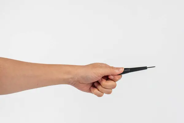 Beyaz arkaplanda el ve tornavida araçları