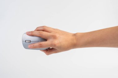 Bilgisayar fare beyaz arka plan üzerinde kablosuz.