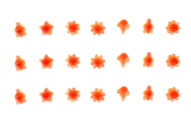 Çeşit çeşit şekerleme, sulu renkli jöleli şekerler. Şeffaf arkaplanda şekerleme