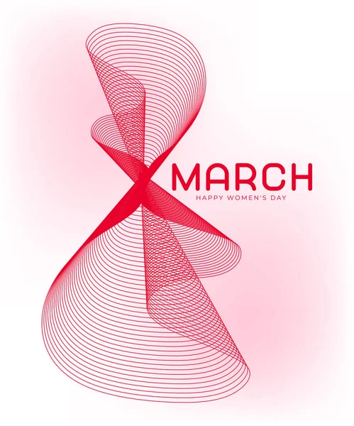 8 march. Happy womens day. Wave line design. Creative greeting template. Hand drawing line art. Vector illustration. Vector illustration