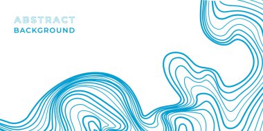 Soyut mavi dalga çizgileri arka plan. Su dalgası afişi. Dünya Su Günü. Vektör illüstrasyonu.