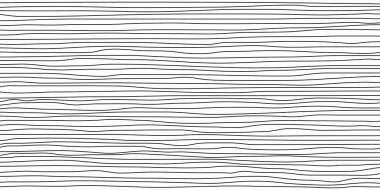 Şeffaf arka planda elle çizilmiş siyah yatay çizgiler. Soyut afiş. Vektör illüstrasyonu.