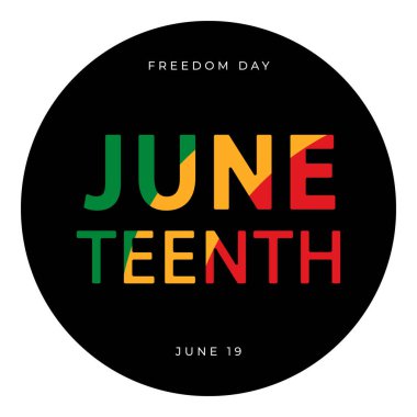 Siyah daire simgesi, saydam bir arkaplanda izole edilmiş renkli metin olan 