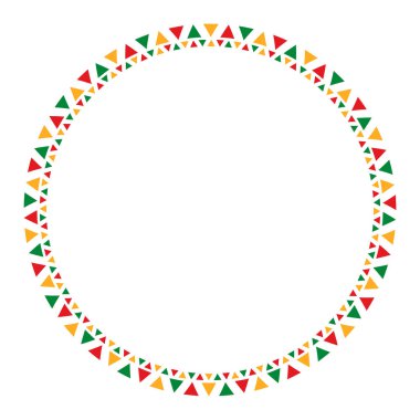 Soyut Juneteenth yuvarlak çerçevesi şeffaf bir arkaplanda izole edildi. Siyahların Tarihi Ayı. Uzayı kopyala Vektör İllüstrasyonu.