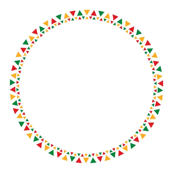 Soyut Juneteenth yuvarlak çerçevesi şeffaf bir arkaplanda izole edildi. Siyahların Tarihi Ayı. Uzayı kopyala Vektör İllüstrasyonu.