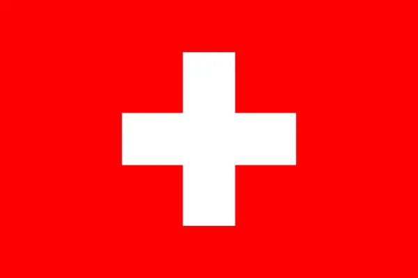İsviçre bayrağı. İsviçre 'nin resmi ulusal bayrağı. Vektör illüstrasyonu.