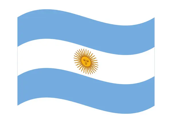 stock vector Wavy flag of Argentina, isolated on transparent background. Flag of the Argentine Republic. Vector illustration.