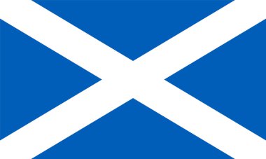 Official national flag of Scotland. Proportion 3:5. Correct colors. Vector illustration. clipart