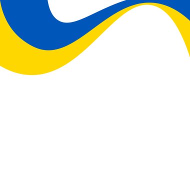 Mavi ve sarı soyut köşeli çerçeve, şeffaf arkaplanda izole. Fotoğraf çerçevesi Ukrayna bayrağının renkleriyle. Ukrayna 'nın Bağımsızlık Günü için boş sınır. Vektör illüstrasyonu.