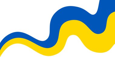 Ukrayna bayrağı şeffaf bir arkaplanda dalgalanıyor. Ukrayna 'nın bağımsızlık günü. Vektör illüstrasyonu.