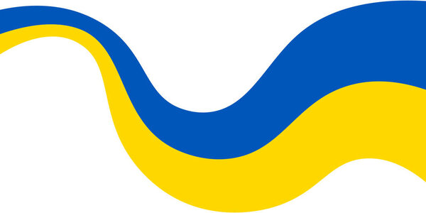 Ukrainian flag is waving on a transparent background. Banner for the Independence Day of Ukraine. Vector illustration.