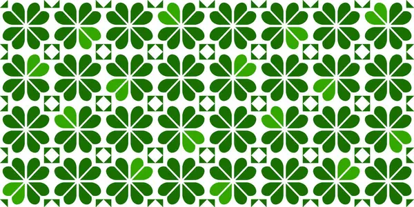 Soyut yeşil yonca yapraklarıyla şeffaf bir arkaplan üzerinde kusursuz desen. Aziz Patrick Günü tasarımları ve dekorasyonları için mükemmel. Kumaş, tekstil, ambalaj kağıdı vs. için yüksek çözünürlüklü vektör
