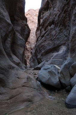 The little stream running throught the Wadi Ghuweir Canyon, Dana Jordan 2021