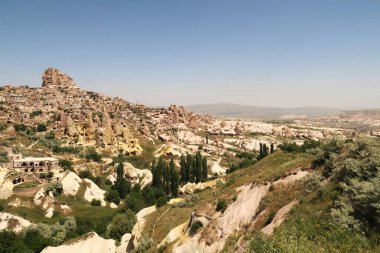 Hristiyan tavan freski, Sandal Kilisesi içinde resim, Carikli Kilise Goreme Açık Hava Müzesi, Goreme, Kapadokya, Türkiye 2022