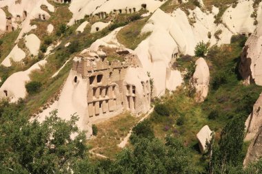 Hristiyan tavan freski, Sandal Kilisesi içinde resim, Carikli Kilise Goreme Açık Hava Müzesi, Goreme, Kapadokya, Türkiye 2022
