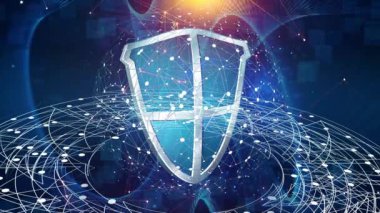 Cybersecurity digital data safety background