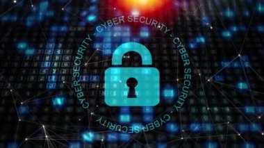 Cybersecurity digital data safety background