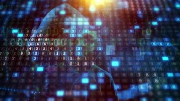 Cybersecurity Digital Data Safety Background — Vídeos de Stock