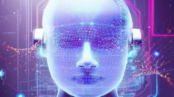 Künstliche Intelligenz Und Das Menschliche Gehirn — Stockvideo