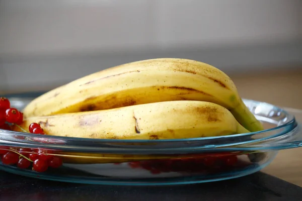 Biologische Rijpe Bananen Keuken — Stockfoto