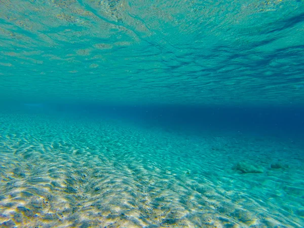 Obraz Spod Wody Morze Krystalicznie Czystą Przezroczystą Wodą Idealny Dla — Zdjęcie stockowe