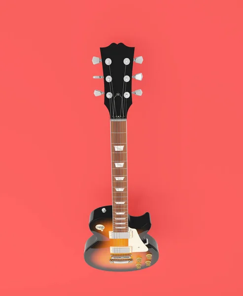 Colorful Guitar Viewed Abstract White Background Abstract Musical Image Ideal — Stock Photo, Image