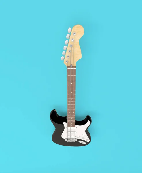 Colorful Guitar Viewed Abstract White Background Abstract Musical Image Ideal — Stock Photo, Image