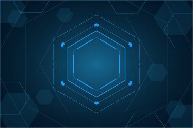 Set of hexagon cells .  structure of chemistry. Abstract background . Digital futuristic minimalism.  vector illustration