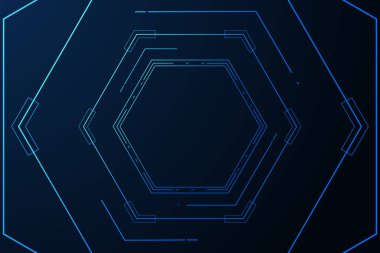 Set of hexagon cells .  structure of chemistry. Abstract background . Digital futuristic minimalism.  vector illustration