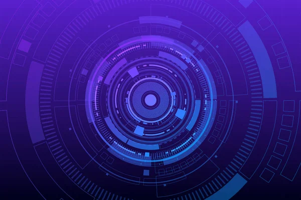 Bilim kurgu fütüristik kullanıcı arayüzü, HUD, Teknoloji soyut arkaplan, Vektör illüstrasyonu.