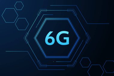 Teknoloji kavramı 6G mobil ağ, yeni nesil telekomünikasyon, yüksek hızlı mobil internet,