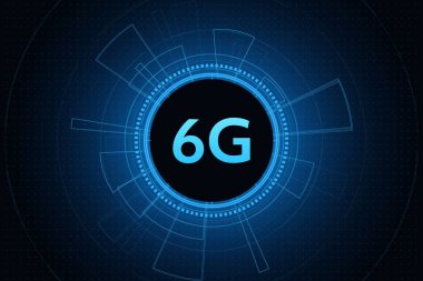 Teknoloji kavramı 6G mobil ağ, yeni nesil telekomünikasyon, yüksek hızlı mobil internet,