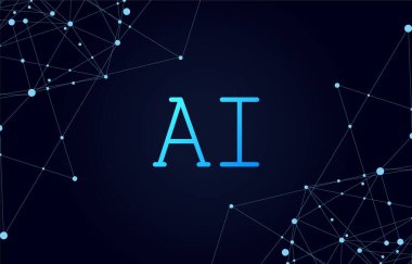 Yapay Zeka, devre kartında yapay zeka çipi, fütürist teknoloji konsepti.