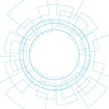 Bilim kurgu fütüristik kullanıcı arayüzü, HUD, Teknoloji soyut arkaplan, Vektör illüstrasyonu.