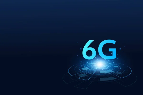 技術の概念6Gモバイルネットワーク 新世代通信 高速モバイルインターネット — ストックベクタ