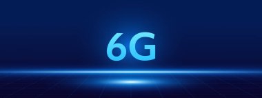Teknoloji kavramı 6G mobil ağ, yeni nesil telekomünikasyon, yüksek hızlı mobil internet,