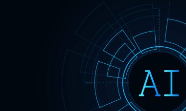 Yapay Zeka, devre kartında yapay zeka çipi, fütürist teknoloji konsepti.