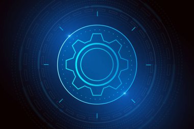 dijital teknoloji ve mühendislik, dijital telekomünikasyon konsepti, yüksek teknoloji, fütüristik teknoloji arka planı, vektör illüstrasyonu