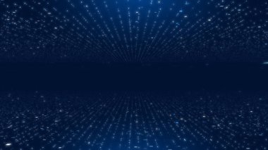 veri merkezi ikili kodu çalışıyor, iş için büyük veri, koyu mavi dijital konsept