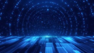 Veri hattı teknolojisi, kablosuz veri ağı ve bağlantı teknolojisi konsepti, yüksek hızlı fütürist soyut arkaplan