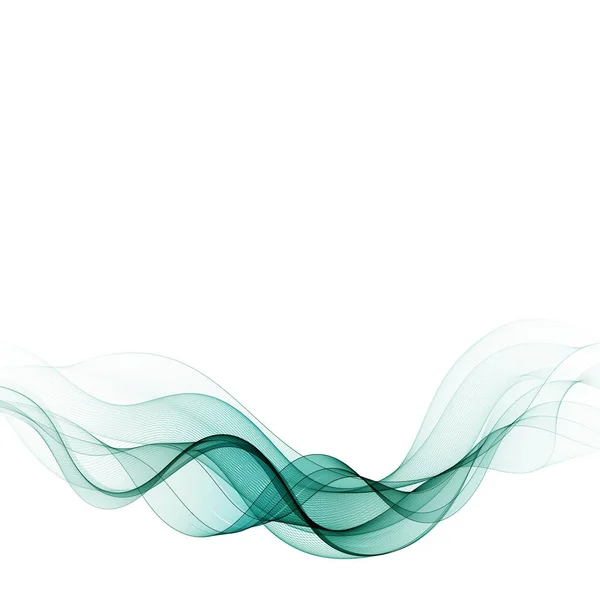 緑の波のパターン 装飾要素 アブストラクトベクトル — ストックベクタ