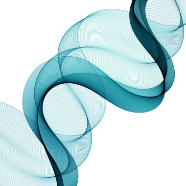 Soyut mavi dalga. Dalga deseni. 10 saniye.