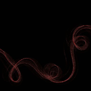 Parlak parçalı kırmızı dalga. Dalga deseni.